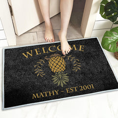 Cartoon Pineapple Pattern Entrance Doormat Comfortable Non-slip Bathroom Floor Mats Home Decor Kitchen Rugs Welcome Door Mat