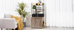 Litter Box Enclosure with 2 Storage Shelves and 2 Drawers, 2-in-1 Hidden Cat Litter Box Enclosure Furniture with Shelf
