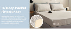 Simple&Opulence 3/4 Pcs 100% Bed Linen Sheet Set Basic Style Washed Natural French Flax Soft Breathable Comforter Sheets Sets