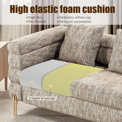 Living Room Sofa Couch, 24''Extra Deep Seat Sofas, 85 Inch Oversized Sofas, 3 Seat Sofa, Sectional Couch Set