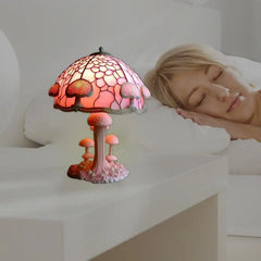 Retro Mushroom Table Lamp Plant Design Home Table Decoration Resin Plant Shape USB Charging Bulb Lamp Dark Decor For Kitchen
