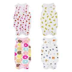 Pet Cat Weaning Suit Cotton Clothes for Small Dogs Cat Vest Jumpsuit Anti-licking After Surgery Recovery Care Suit Kitten Outfit