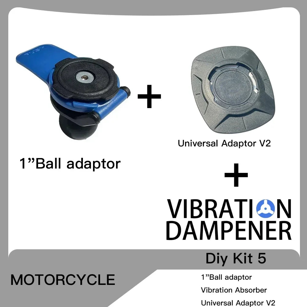 Motorcycle Handlebar Clamp Stem Fork Mount PRO Holder Phone Mount Vibration Dampener MAG Universal Adaptors Wireless Charger