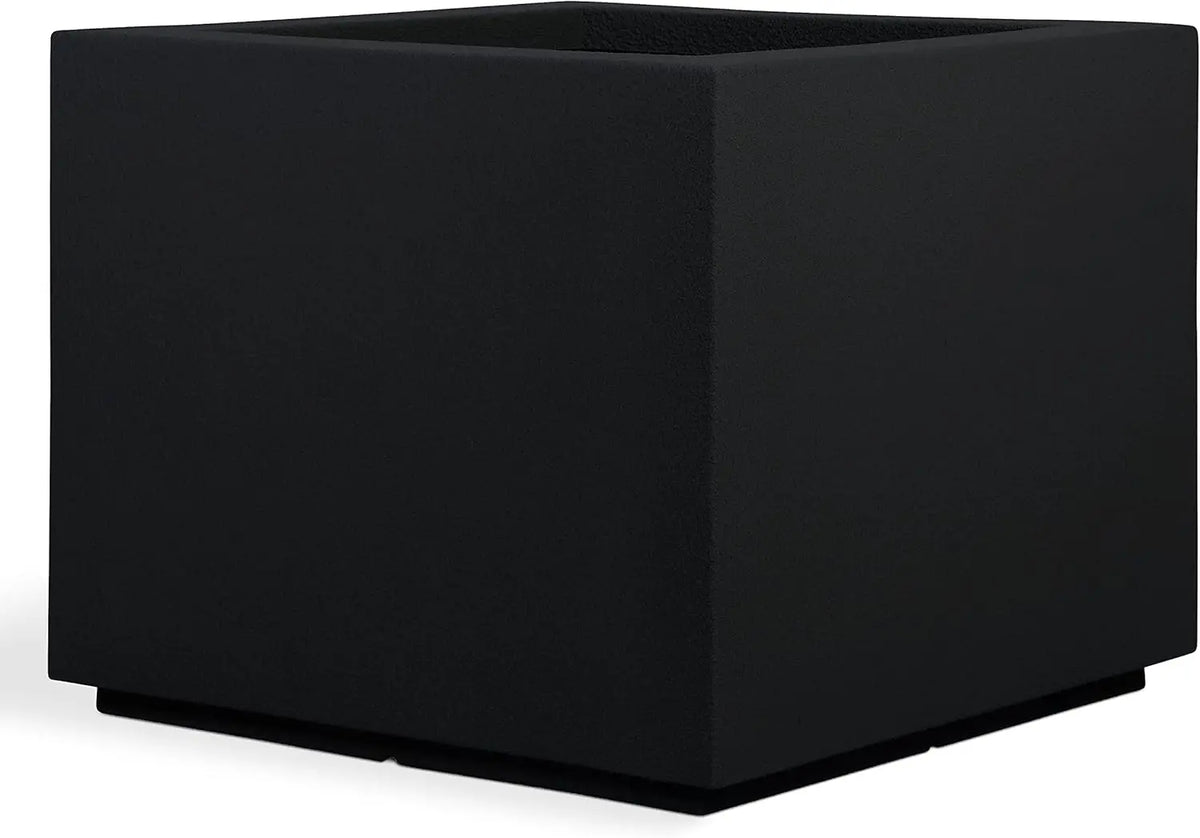 Modern Outdoor/Indoor Square Planter, Lightweight, Heavy Duty, Weather Resistant, Polymer Finish, Commercial