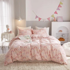 Twin Duvet Cover Kids 100% Cotton Butterfly White for Cute Bedding Set 3Pcs Ultra Soft Breathable Patterned Cartoon Comforter