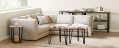 VASAGLE Nesting Coffee Tables, End Tables Set of 2 for Living Room Bedroom, Industrial Small Stacking Side Tables