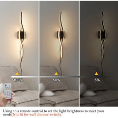 Plug in Wall Sconces Set of 2, Modern Plug in Sconce with Remote, Dimmable LED Wall Light, Wall Lamps with Plug in Cord