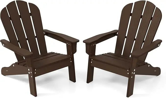 Kids Adirondack Chair Set of 2, All-Weather HDPE Patio Chair with Armrests, Fire Pit Chair for Kids Ages 3-8, Outdoor Ki