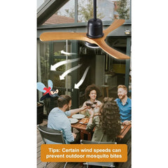 Outdoor Gazebo Fan,36 Inch,Moisture Resistant Outdoor Ceiling Fan with Dimmable Light,Memory Remote,Outdoors Ceiling Fan Lights