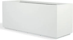 PolyStone Milan Tall Modern Outdoor/Indoor Rectangular Trough Planter, 46" L X 17" W X 19" H, Lightweight, Heavy Duty