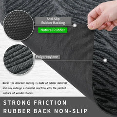 Front Door Mat Outdoor Entrance, Large Heavy Duty 47 X 32 Inch Waterproof Patio Guard Doormat, Non-Slip Stain and Fade