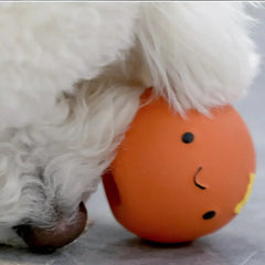 Egg Ball Dog Toy Soft Latex Rubber Animal Interactive Fetch Ball Cute Egg Doll Shape Four-color Squeaky Egg Dog Ball For Small