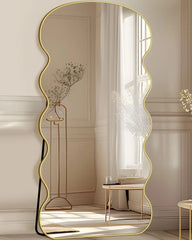 Arched Full Length Mirror, 76"x34" Floor Mirror Freestanding, Floor Standing Mirror Full Body Mirror with Stand for Bedroom