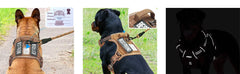 Heavy Duty Tactical Dog Harness for Large Dogs, No Pull Adjustable Pet Harness Reflective Service Training Easy Control
