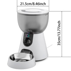 4L New 2.4G 5G HD Camera with Timer Voice Smart Automatic Pet Feeder for Cats and Dogs WiFi Smart Dry Food Feeding Bowl