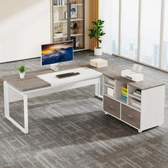 Conference Table with Splicing Board, Meeting Tables for Home Office, Business Training Seminar Table with Stylish Metal Legs