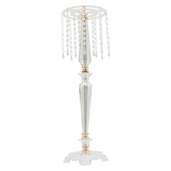 10 Pcs Acrylic Flower Vases Wedding Flower Stand Tables Centerpieces Decorations with Chandelier Crystal Clear