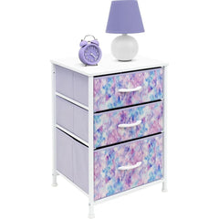 Nightstand Storage Organizer with 3 Drawers - Kids Girls, Boys Bedroom Furniture Storage Chest for Clothes, Closet Organization