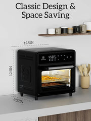Air Fryer Toaster Oven Combo, 12.6 QT Stainless Steel Airfryer 10 in 1, Convection Oven Countertop 450°F, Non-Toxic for Bake, Ro