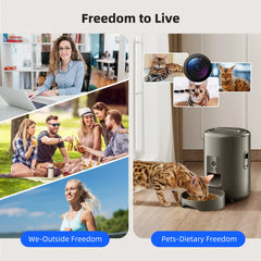 2L Camera Pet Feeder Timing 5V USB Smart Automatic Feeder For Cat WIFI APP Video Intelligent Dry Food Dispenser Dog Feeding Bowl