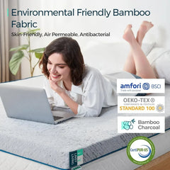 Mattress Topper Gel Infused Memory Foam Mattress Topper, 3 Inches Cooling Bed Topper Size with Removable Cover, CertiPUR-US