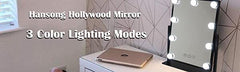 FENCHILIN Hollywood Mirror with Lights, Smart Touch Control, 3-Color Dimmable Lighted Vanity Makeup Mirror