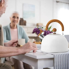 Whistling Tea Kettle For Stove Top Modern Stainless Steel Whistling Teapot 2.5 Liter Whistling Tea Kettle For Making Coffee Milk