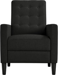 Fabric Recliner Chair Mid-Century Modern Recliner Adjustable Single Recliner Sofa with Thicker Seat Cushion Tufted Upholstered