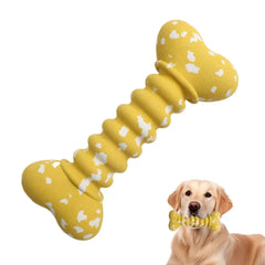 Dog Rubber Bone Chew Toys Funny Bite-resistant Bone-shaped Balls Dog Fetch Toy Interactive Fetch Throw Toys In Vibrant Colors