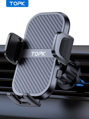TOPK D46G Car Phone Holder Mount, Upgraded Metal Hook Cell Phone Holder For Car Air Vent Compatible With All Phones