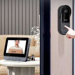 Outdoor Wireless Doorbell Phone Video Eye Doorbells Digital Door Peephole Security Protector With LED Night Vision Smart Home