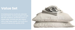 Simple&Opulence 3/4 Pcs 100% Bed Linen Sheet Set Basic Style Washed Natural French Flax Soft Breathable Comforter Sheets Sets