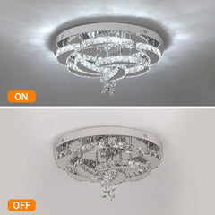 Modern Chandelier Ceiling Lamp K9 Luxury Crystal Led Living Dining Room Decor Pendant Light RC Dimmable Luminaire Home Fixture