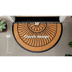 Rubber-Backed Natural Coir Doormat, Entry Mat for Indoor or Outdoor Use, 24"x39", C04 (C04S2439CR)