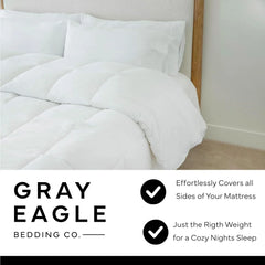 d King Comforter, White, All Season Down Alternative Comforter, Duvet Insert, Fluffy, Extra Large King Comforter,
