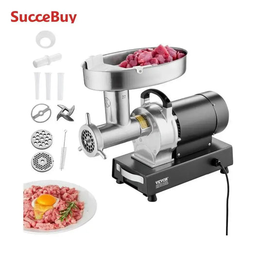 Succebuy Meat Grinder Electric Meat Grinders Grinding Plate Stainless Steel Commercial for Kitchen Restaurant Butcher Store