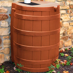 40 Gallon Flat Back Rain Barrel Durable Resin Eco-Friendly Water Collector Brass Spigot Rainwater Harvesting System Outdoor
