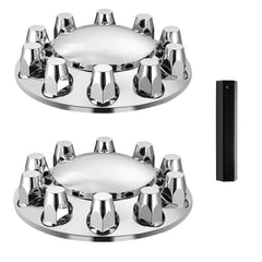 SucceBuy  Axle Wheel Covers Dome Axle Cover for Semi Truck ABS Electroplate Rust-Resistant Lug Nut Cover Universal Axle Cover