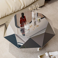 Modern Gold Stainless Coffee Table,Stainless Steel Small Cloud Fashion Design Accent Table End Table for Living Room Bedroom