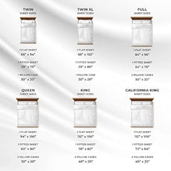 King Bed Sheet Set, Crisp and Smooth Egyptian Cotton Percale Solid Sheets and Pillowcase Set, Extra Deep Pocket, 350 Thread Co