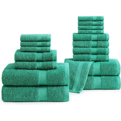 16 Piece Bath Towels - 100% Cotton Towels for Bathroom, Premium Quality Hotel Towels, Highly Soft & Absorbent