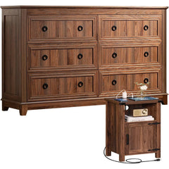 Farmhouse Dresser and Nightstand sets.54" Dresser and Nightstand Set for Bedroom, Living Room