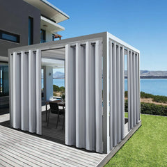 4 Panels Outdoor Curtains for Patio - Waterproof Blackout Curtains & Drapes Windproof UV Protection for Porch Gazebo Pergola