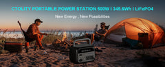1024Wh 1600W Portable Power Station Camping LiFePo4 Battery 120V Solar Generator Storage Energy Backup PowerBank Camping Fish