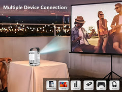 Portable Android  Native 1080p Projector Support 4K 180°Adjustable Stand Wall Mount Design  Wifi Bluetooth HDMI,USB,PC Model:TZ2