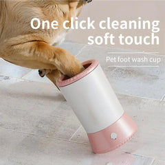 1Pcs Electric Pet Foot Washer Cup Silicone Soft Foot Cup Cat Foot Cleaning Bucket Dog Paw Cleaner Cup Quick Claw Care Cleaner