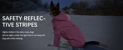 Dog Raincoat 4 Legs Dog Rain Jacket Pet Waterproof Rainproof Jacket with Leash Hole Reflective Lightweight Waterproof Jacket
