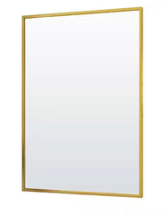Rectangle Wall Mirror,Aluminum Frame Vanity Mirror for Entryway, Living Room, Bedroom Bathroom, Hangs Horizontally or Vertically