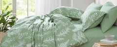 PHF 7 Pieces California King Bed in A Bag, Ultra Soft Comforter Set & Sheet Set, Reversible Botanical Bedding Set Include Comfor