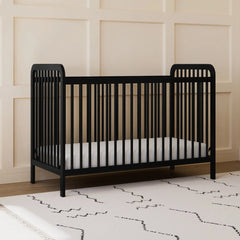 3-in-1 Convertible Baby Crib, Black 29.53 x 53.74 x 39.17 Inches crib